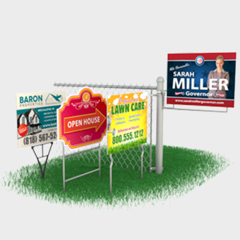 Real estate yard sign and open house print marketing